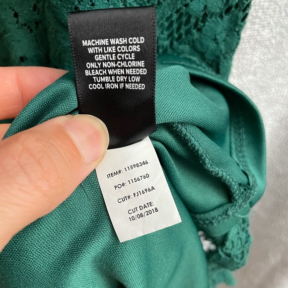 Torrid Green Lace Hi Neck Trapeze Dress 6X - Picture 5 of 9